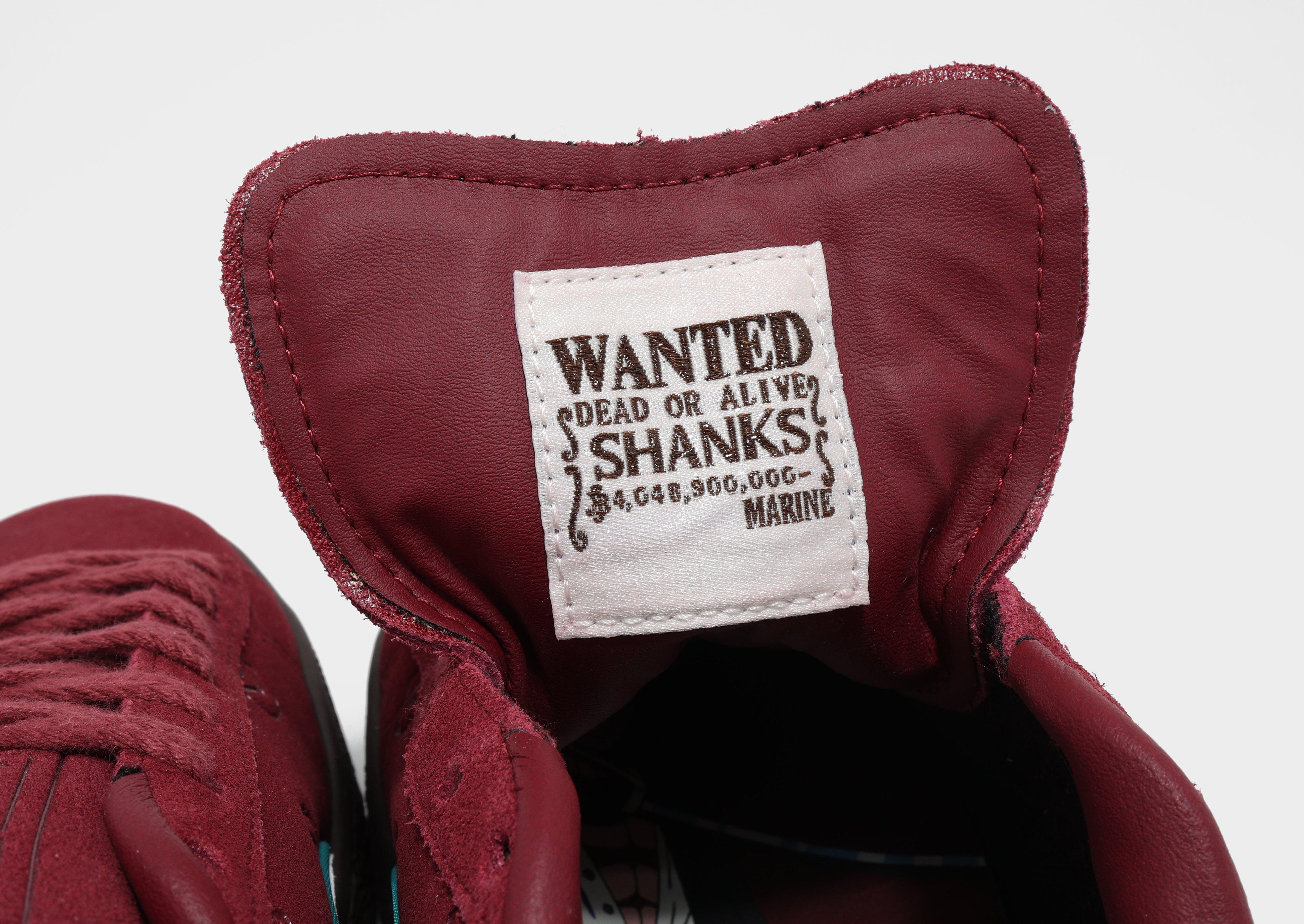 x One Piece รองเท้าผู้ชาย Suede Red-Haired Shanks