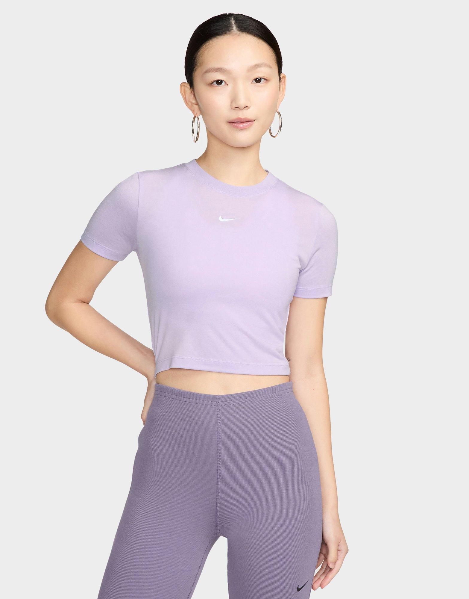 เสื้อยืดผู้หญิง Sportswear Essential Slim-Fit Crop