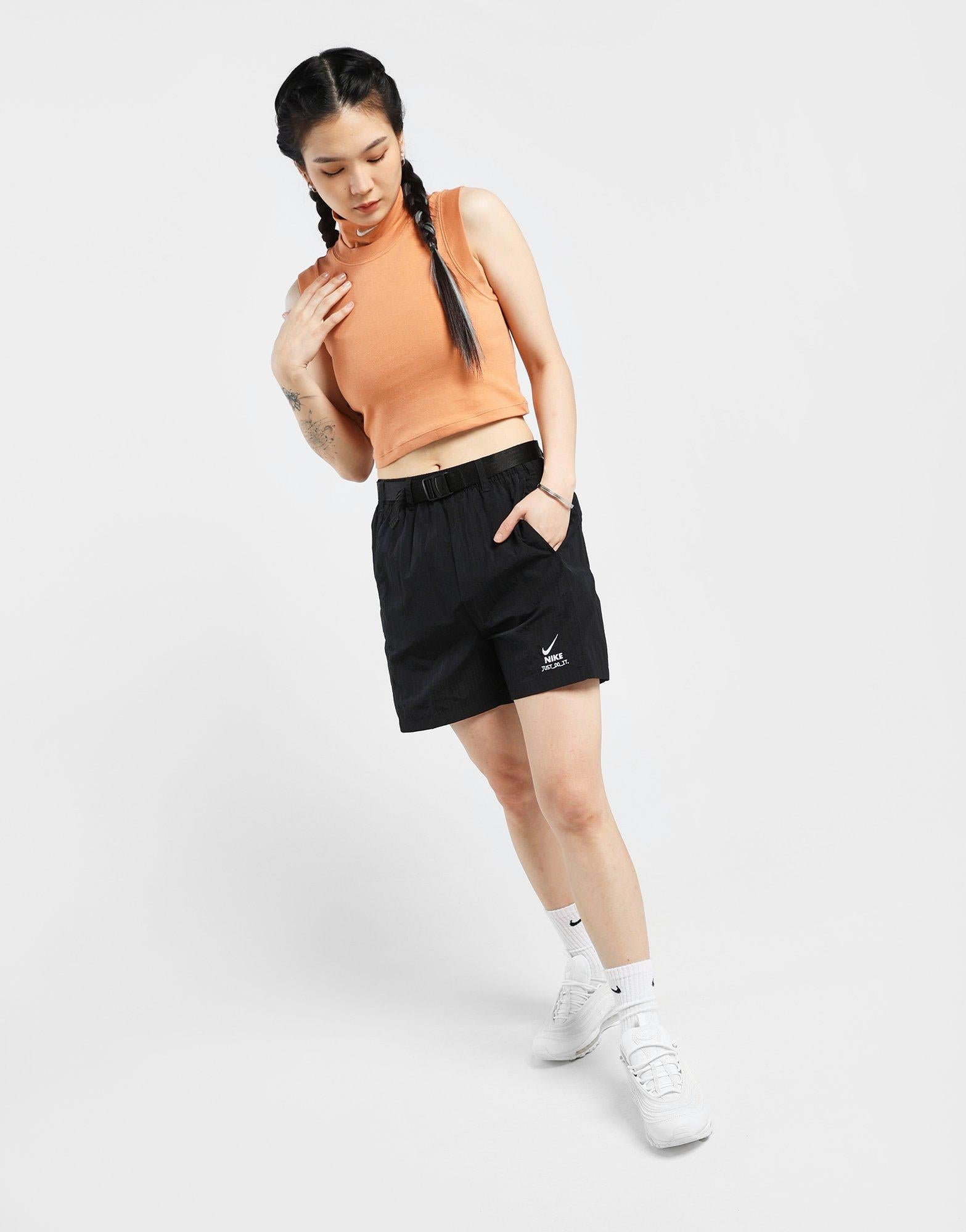 เสื้อแขนกุดผู้หญิง Sportswear Collection Mock-Neck Cropped