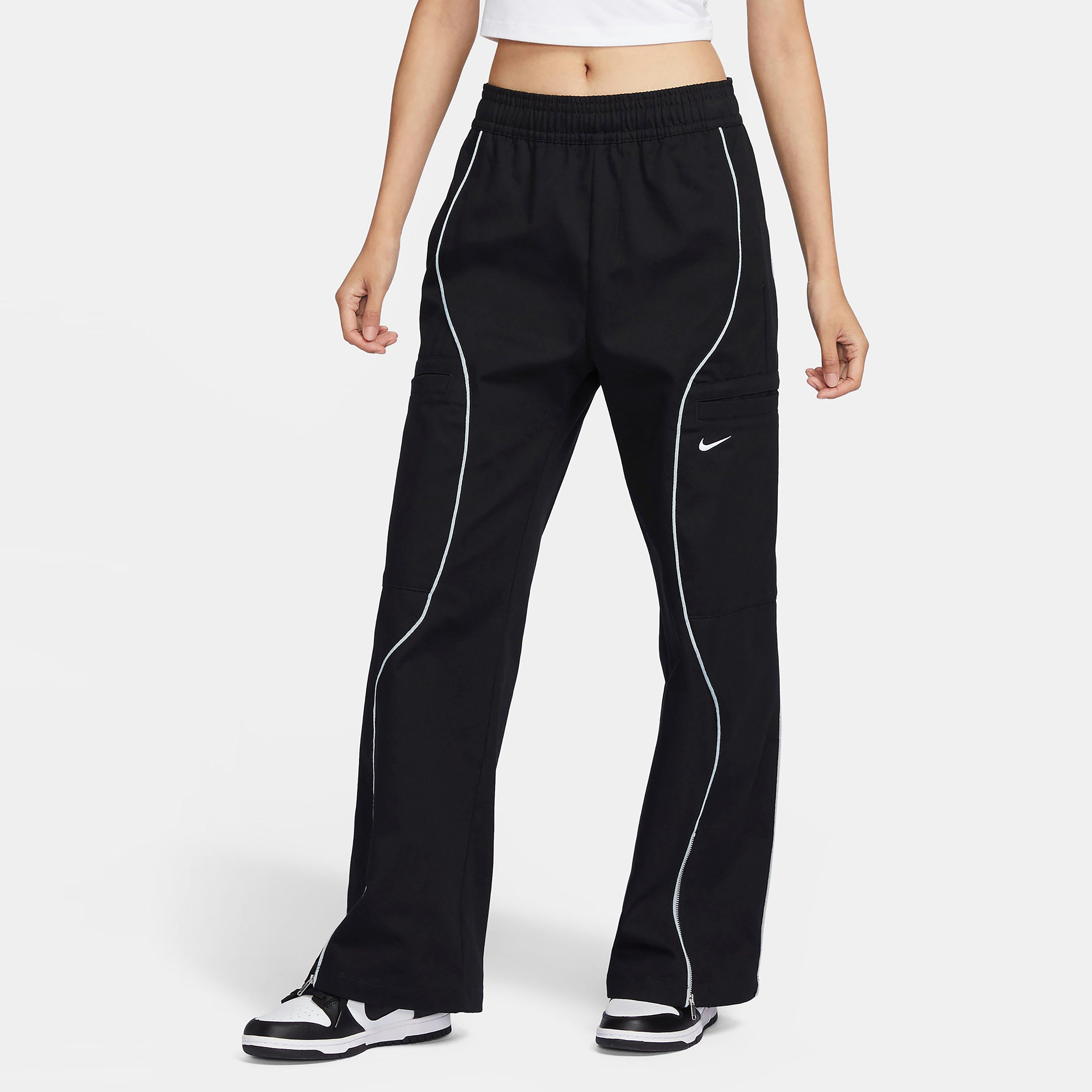 กางเกงขายาวผู้หญิง Sportswear High-Waisted Woven