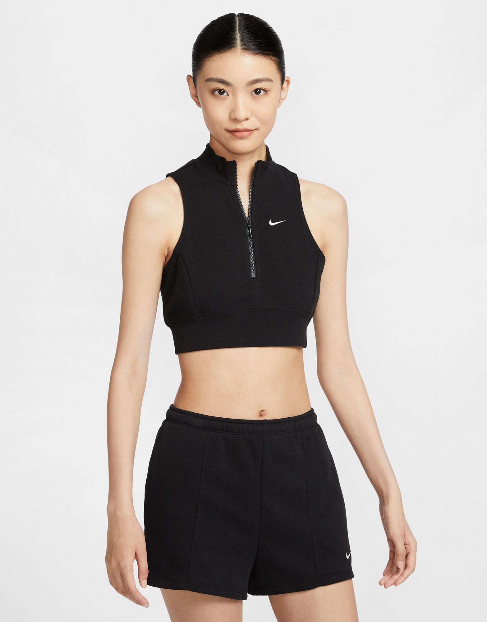 เสื้อกล้ามผู้หญิง Sportswear Chill Terry Slim Cropped French Terry