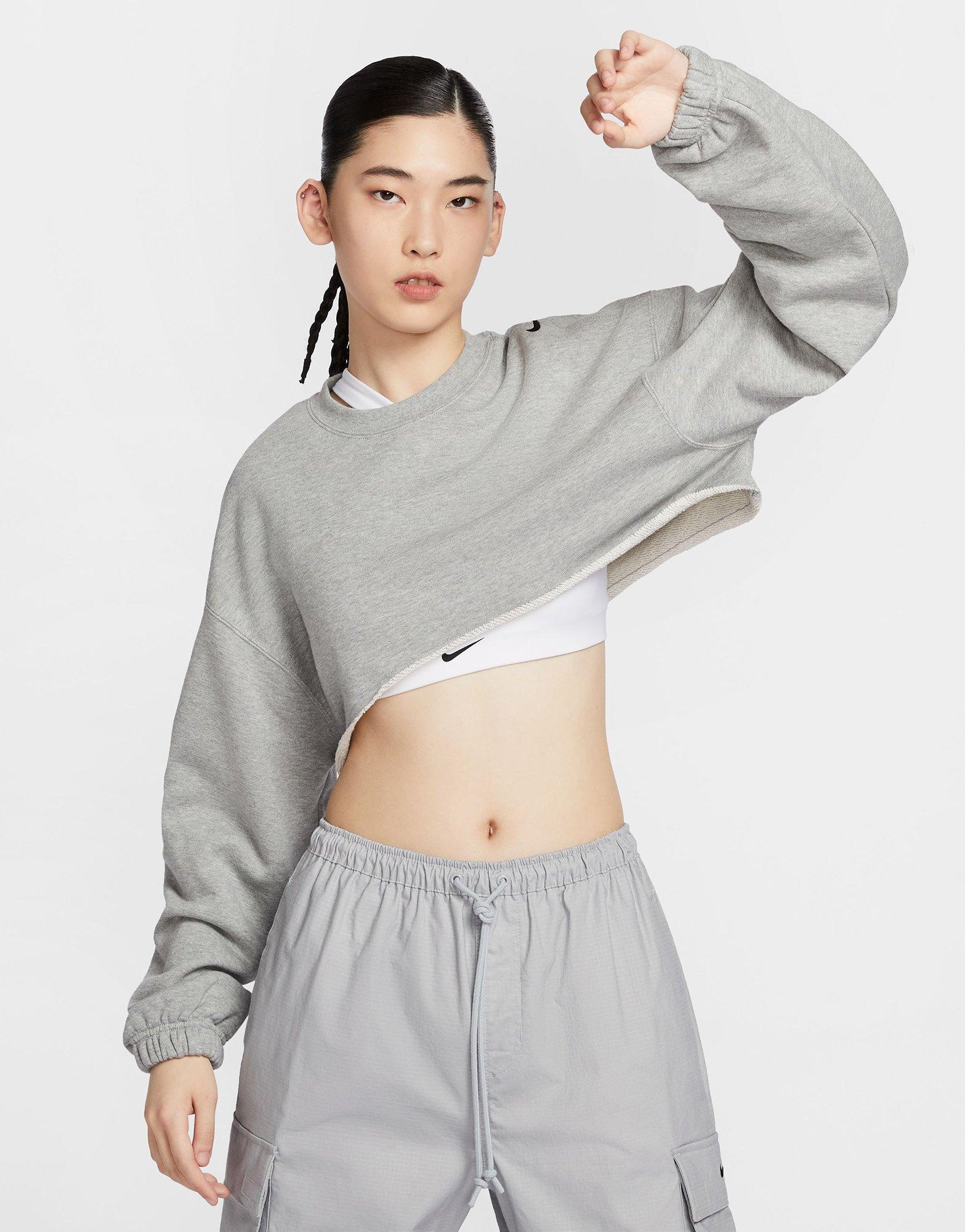 เสื้อแขนยาวผู้หญิง Oversized French Terry Shrug