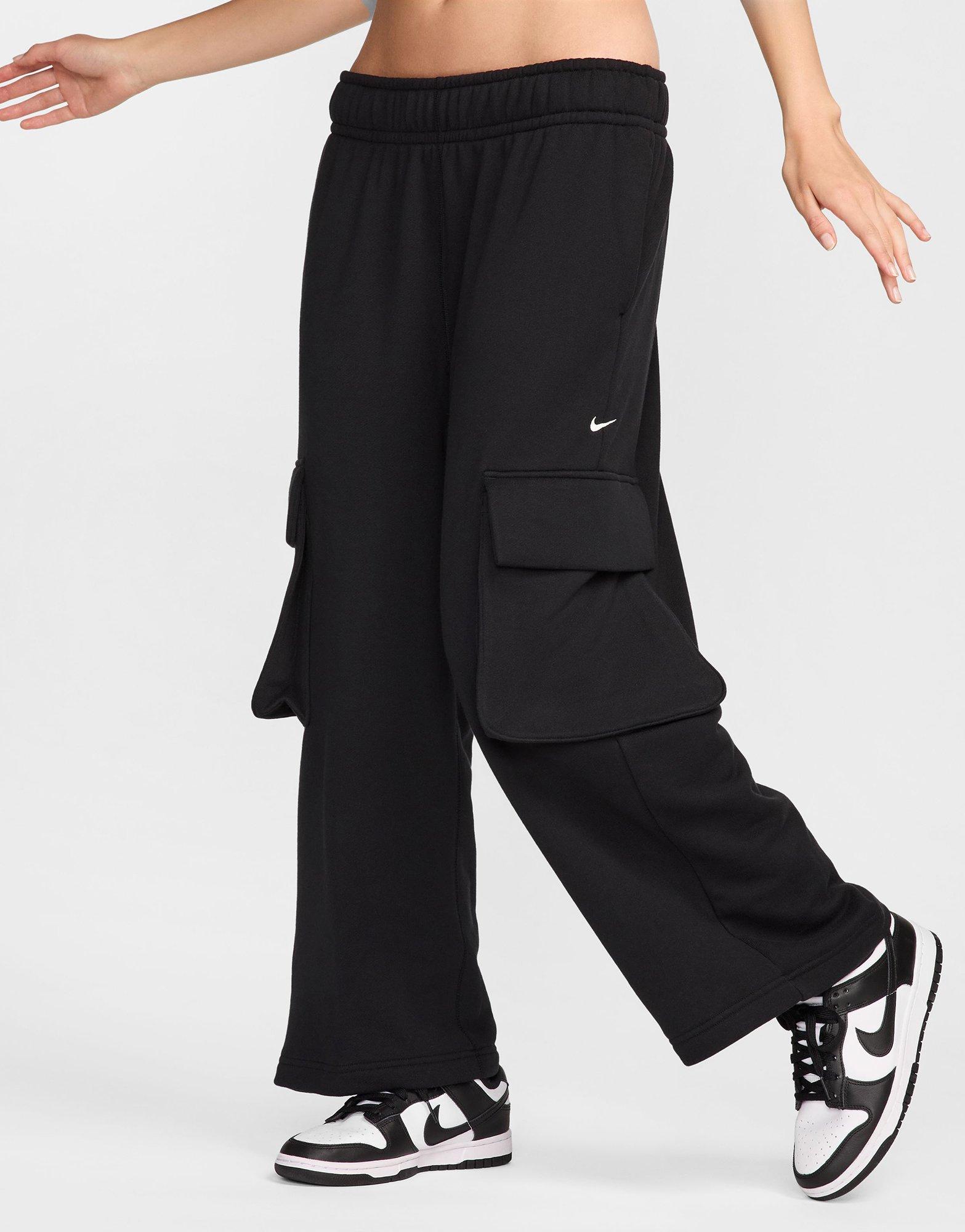 กางเกงขายาวผู้หญิง Oversized Low Rise French Terry Wide Leg