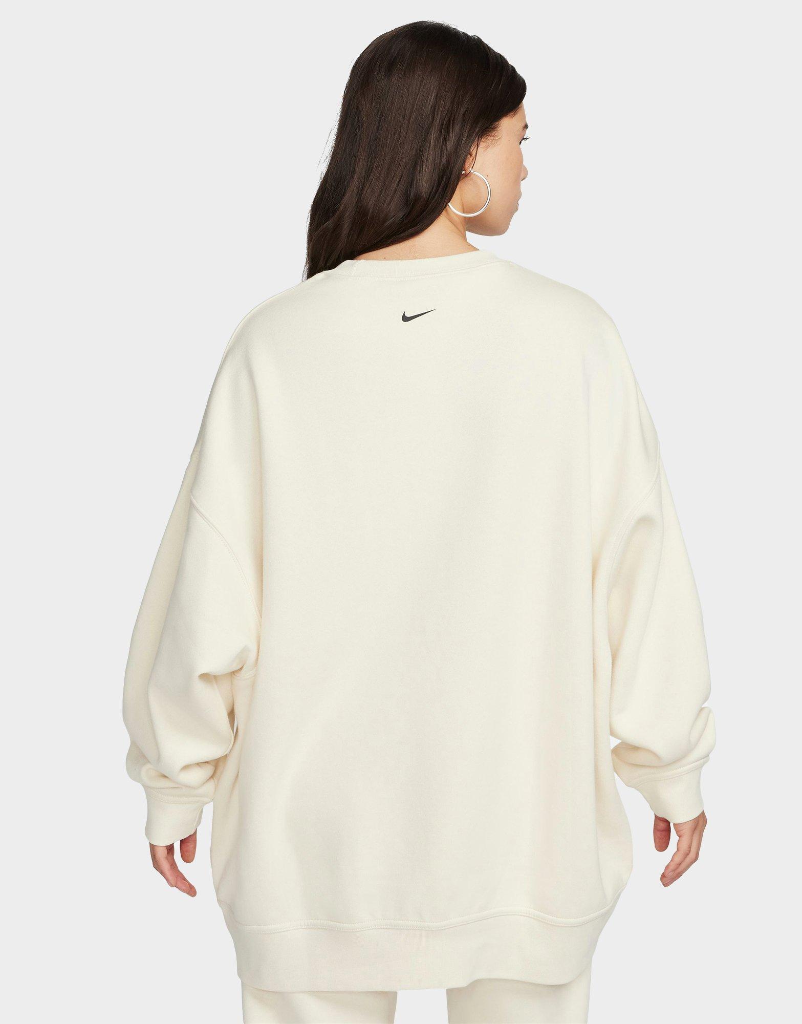 เสื้อแขนยาวผู้หญิง Sportswear Oversized Fleece Crew-Neck