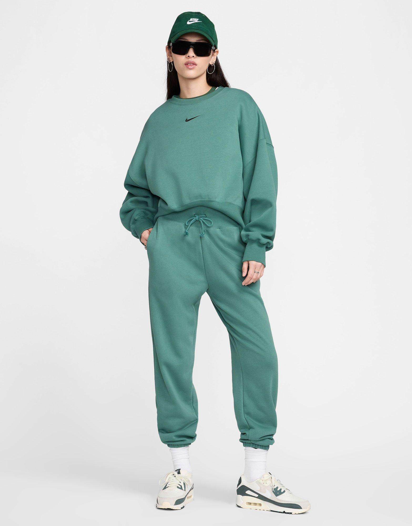 กางเกงขายาวผู้หญิง Sportswear Phoenix Fleece High-Waisted Oversized French Terry