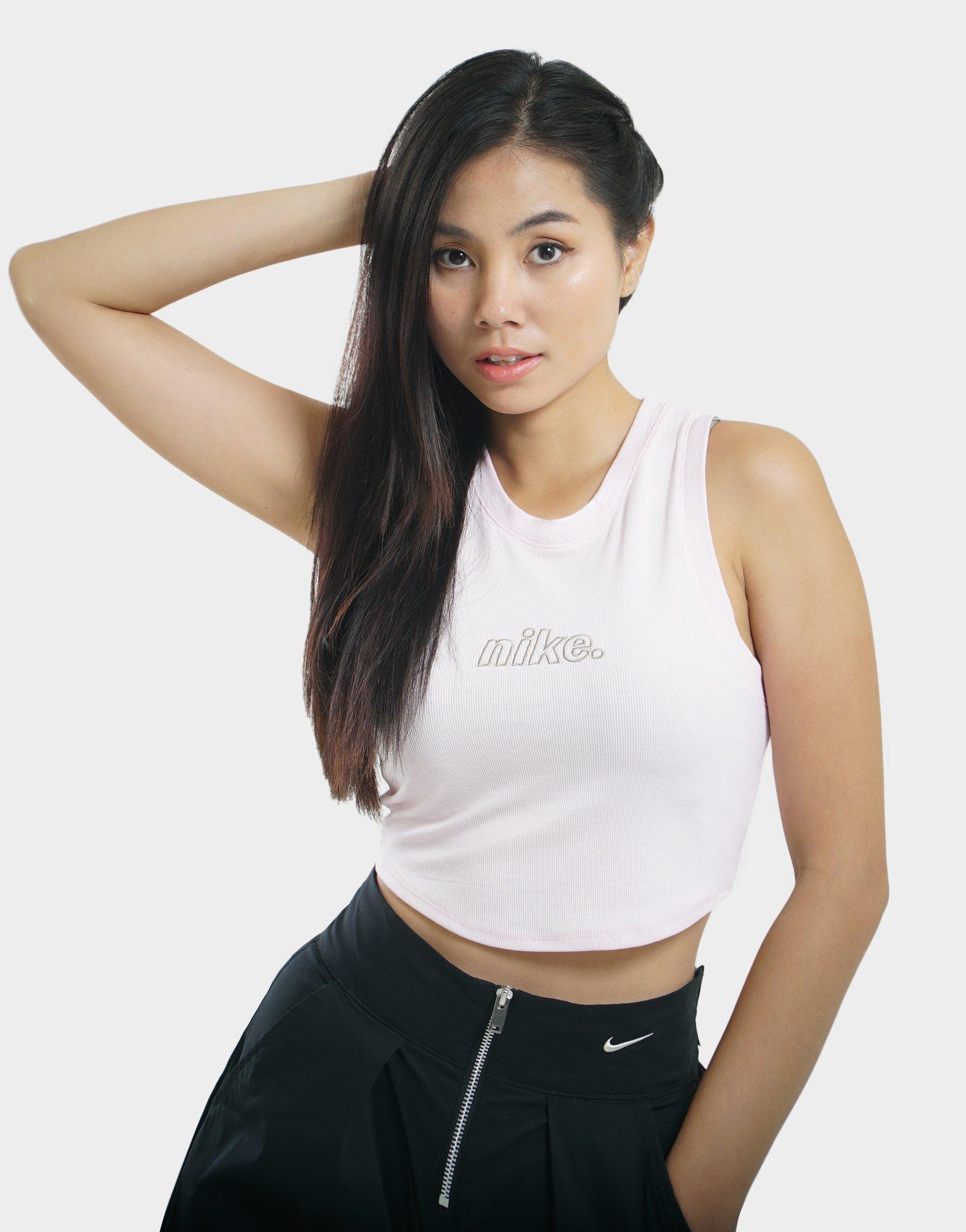 เสื้อกล้ามผู้หญิง Sportswear Chill Knit Cropped Mini-Rib