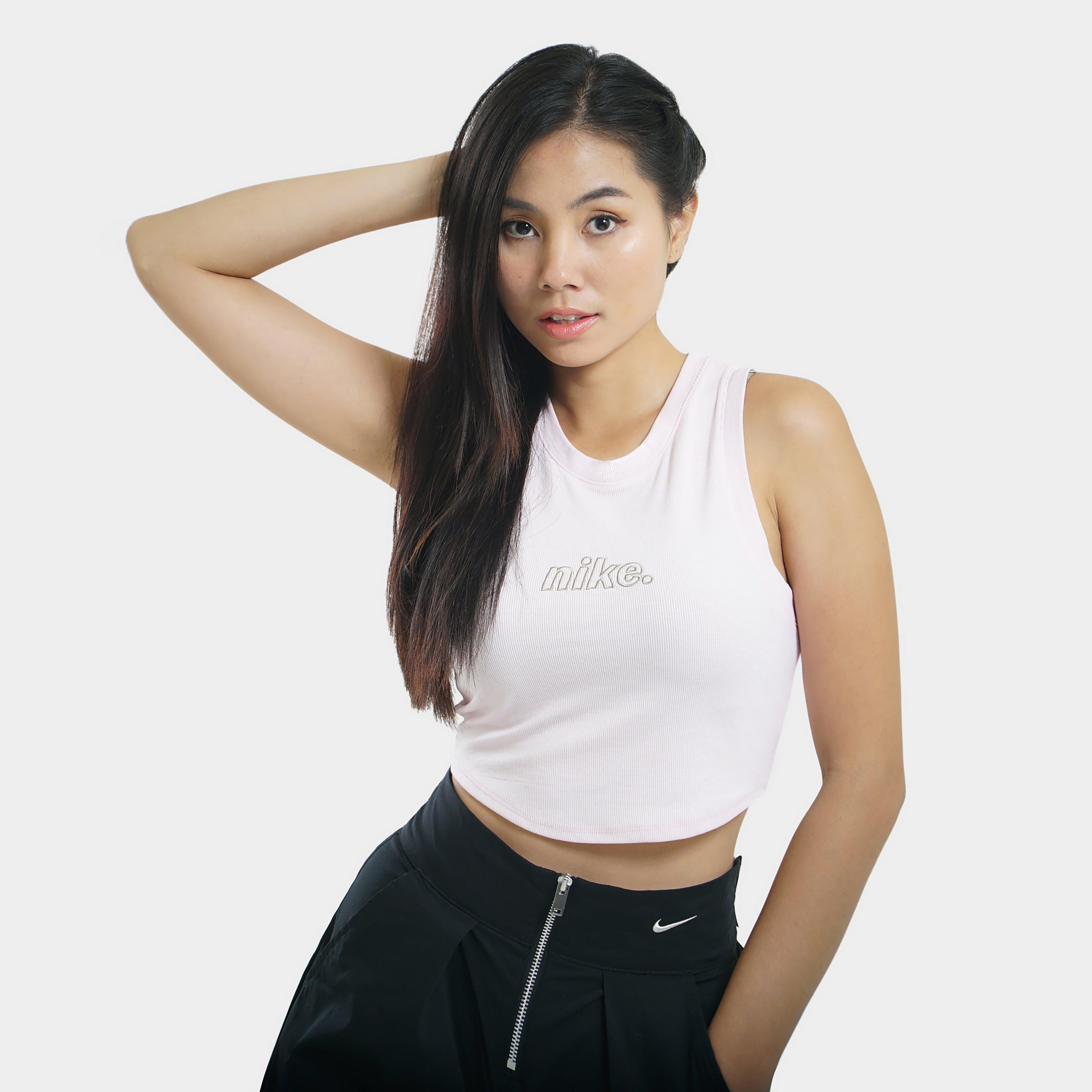 เสื้อกล้ามผู้หญิง Sportswear Chill Knit Cropped Mini-Rib