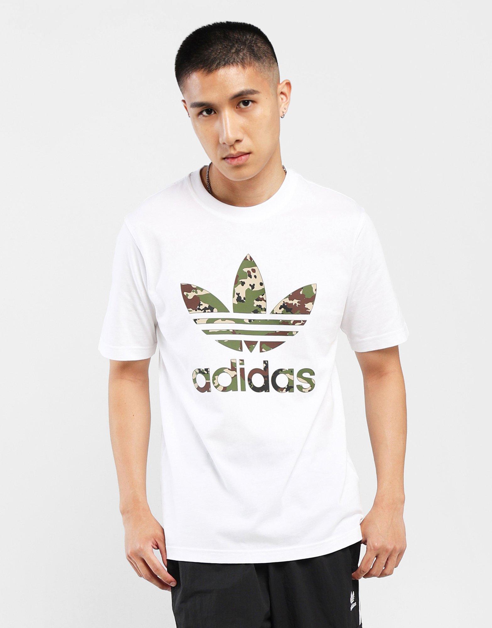 เสื้อยืดผู้ชาย Camo White Trefoil