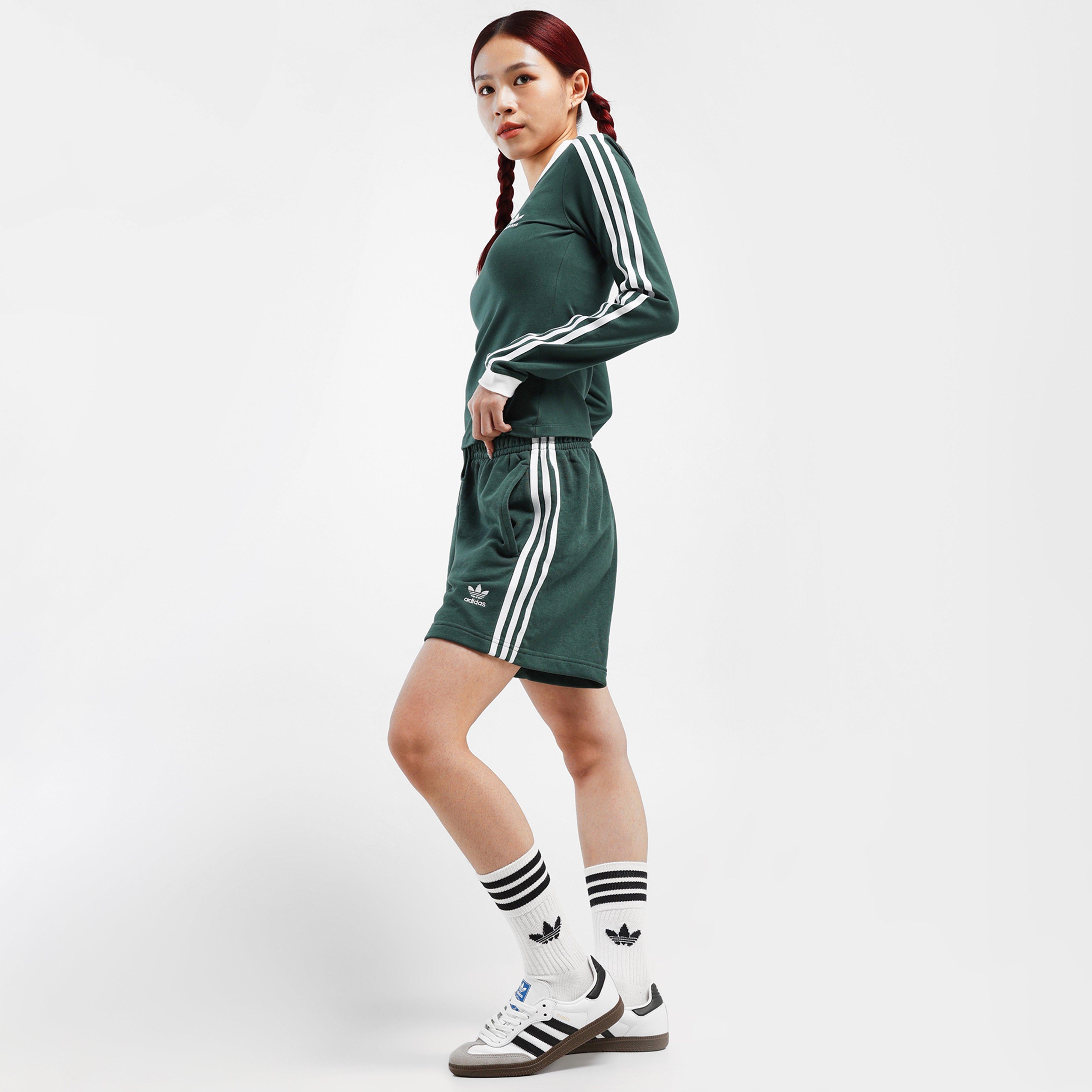 กางเกงขาสั้นผู้หญิง 3-Stripes French Terry