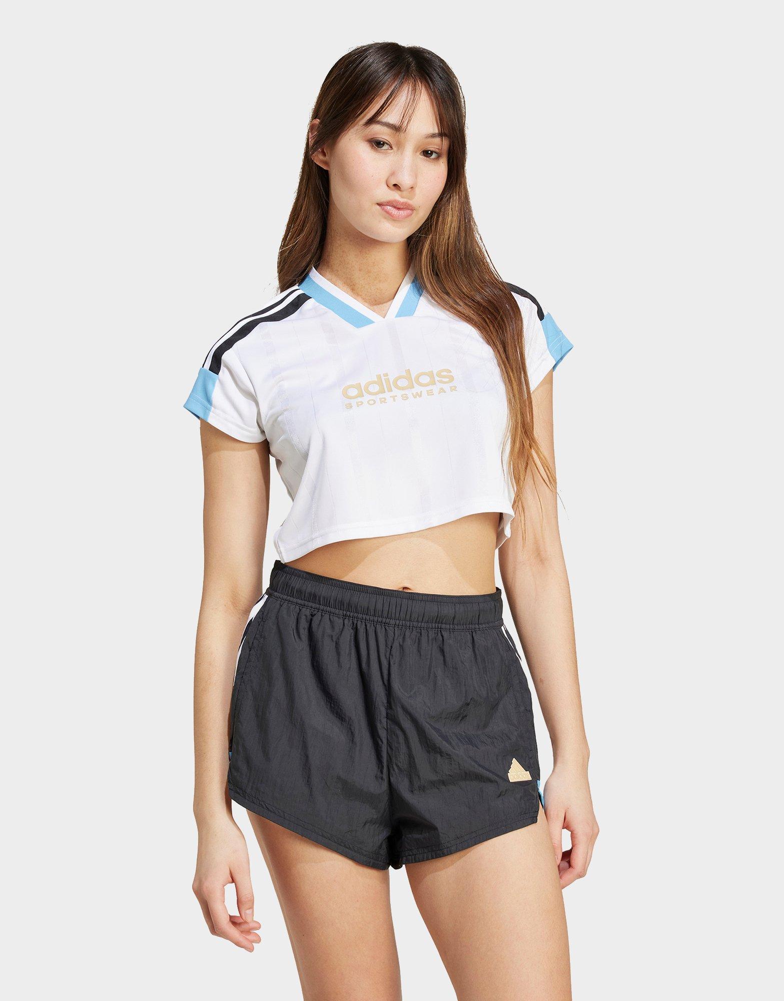 เสื้อยืดผู้หญิง Tiro Cut 3-Stripes Crop Jersey