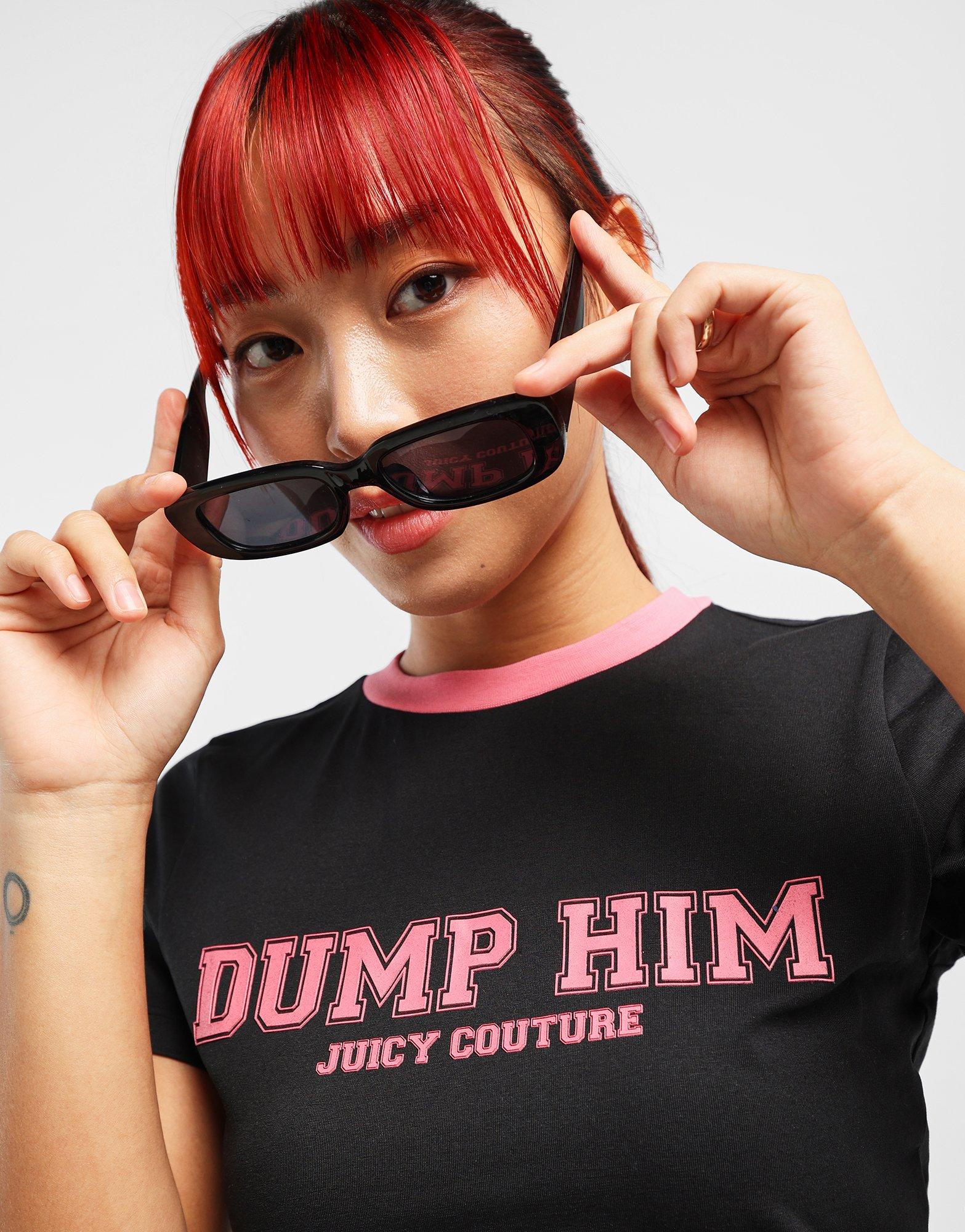 เสื้อยืดผู้หญิง Dump Him Mini Crop