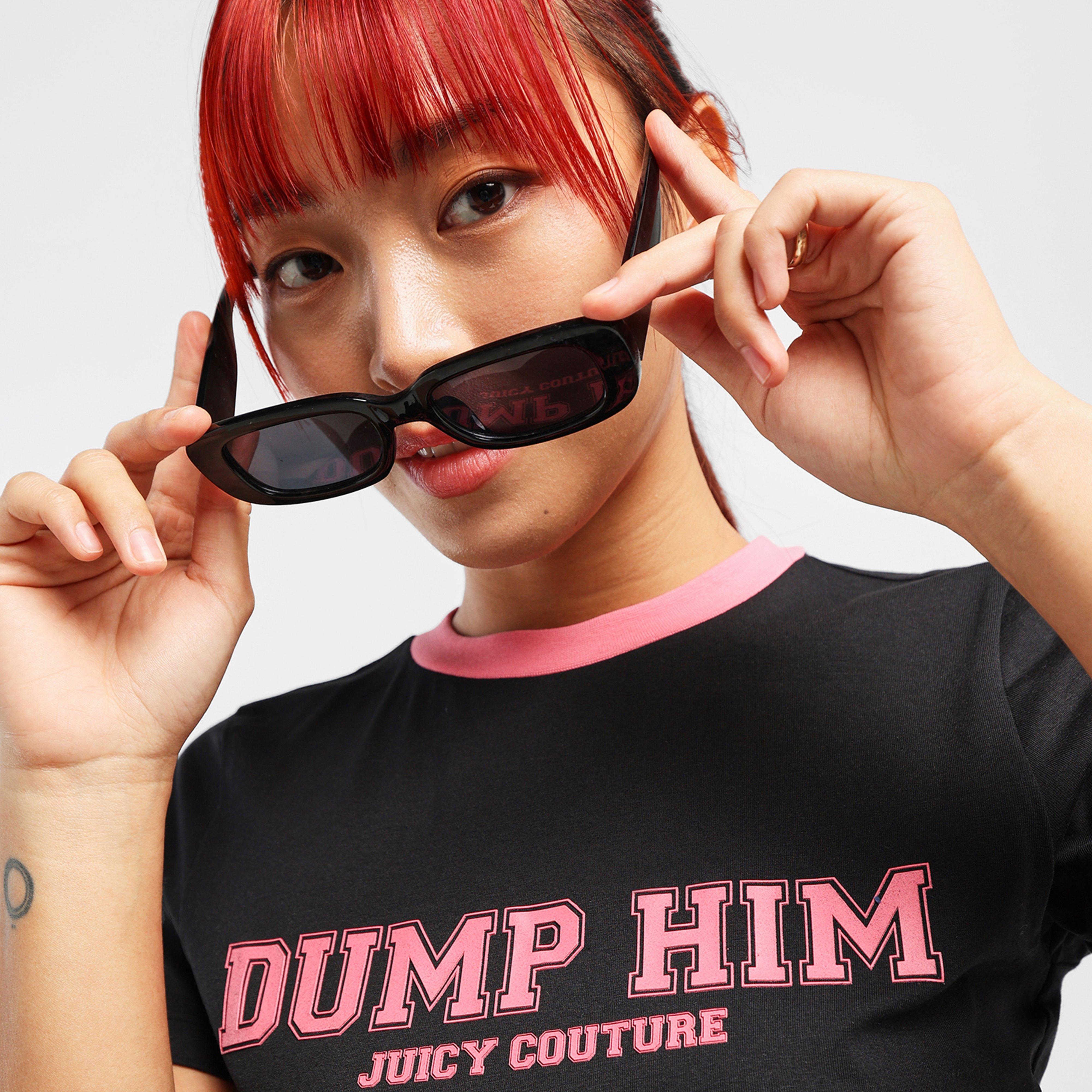 เสื้อยืดผู้หญิง Dump Him Mini Crop