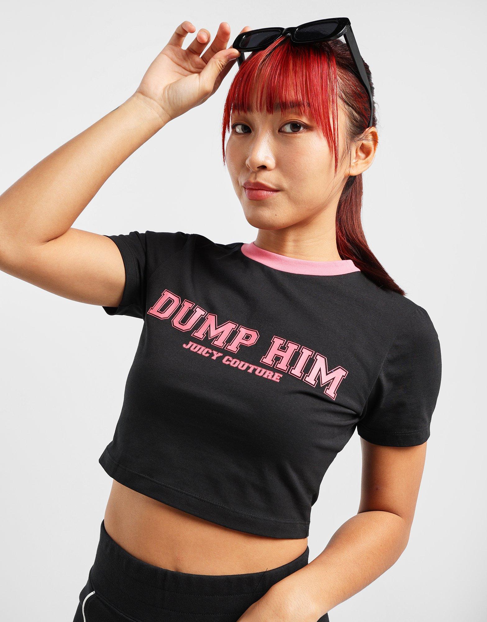 เสื้อยืดผู้หญิง Dump Him Mini Crop