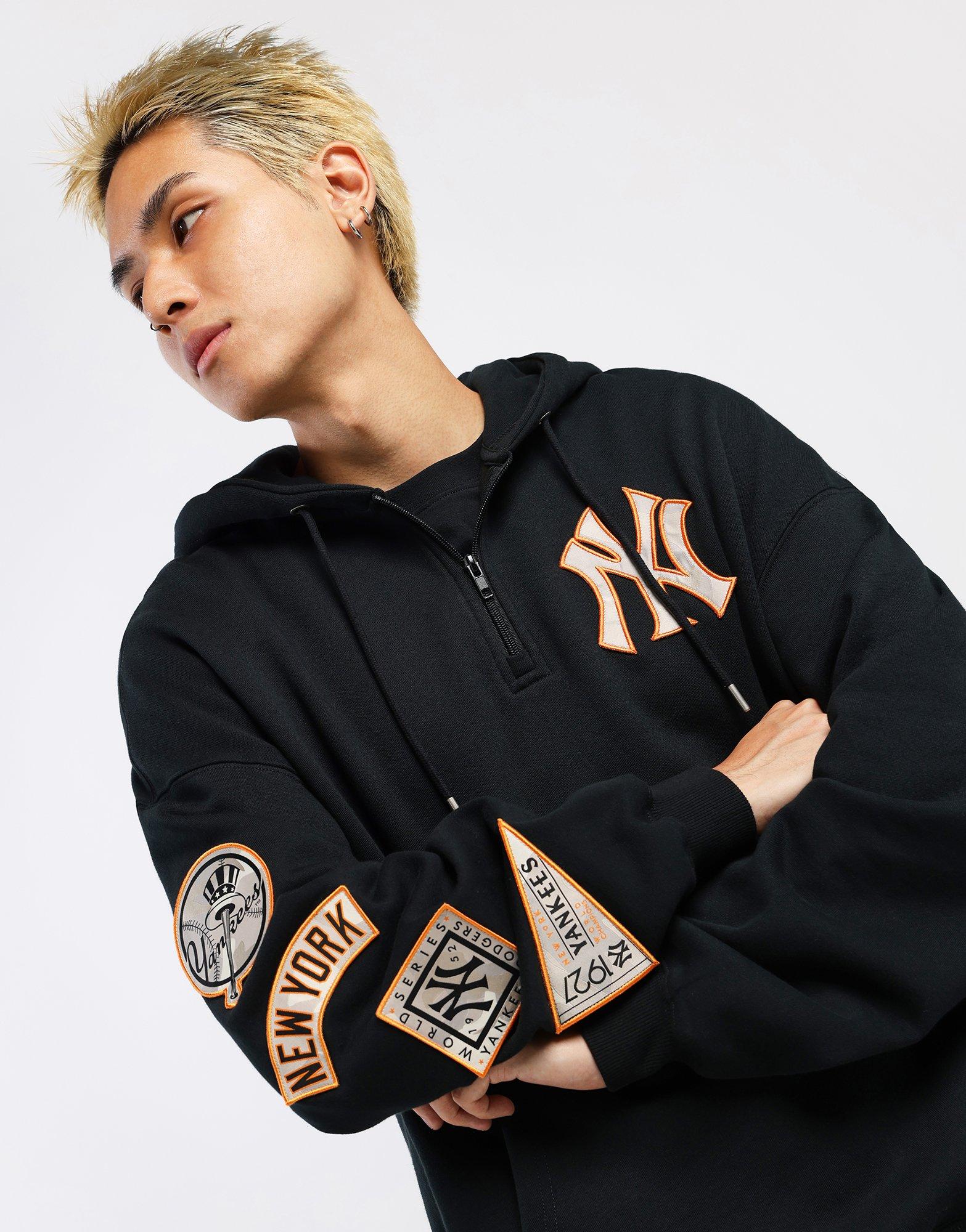 เสื้อฮู้ดดี้ผู้ชาย NY Yankees Patch 1/4 Zip