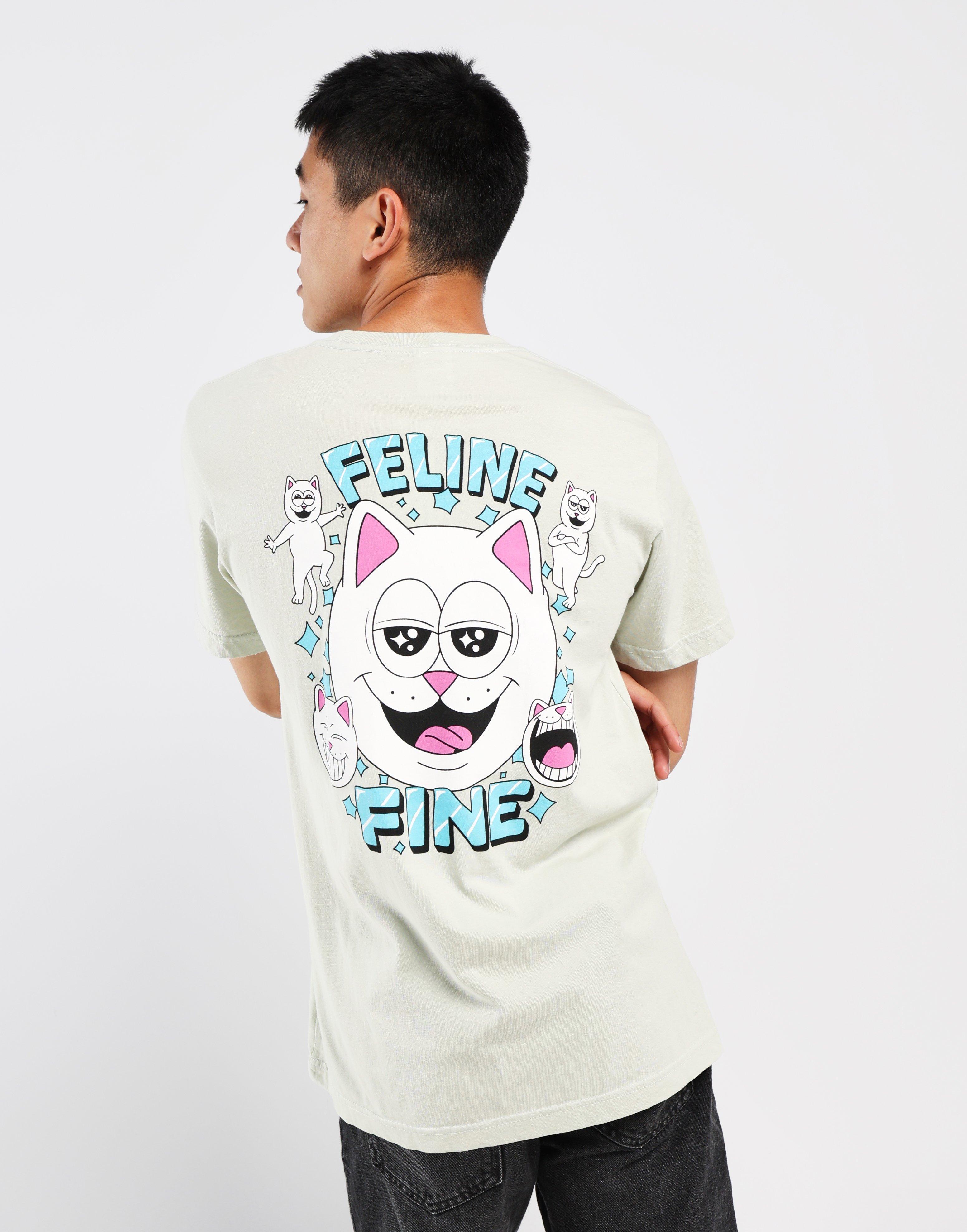 เสื้อยืดผู้ชาย Feline Fine